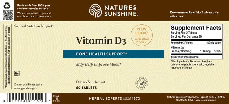 Vitamin D3, 2000 IU