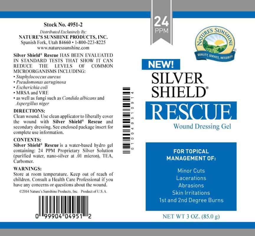 Silver Shield Rescue Gel Aqua Sol Technology - 3 oz (24 ppm)