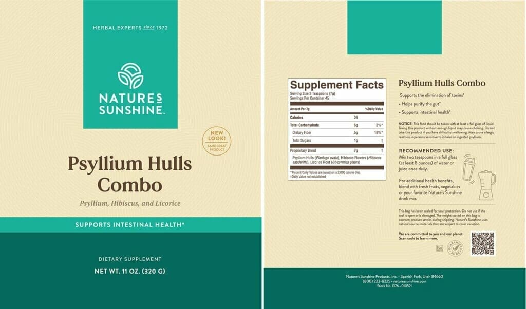 Psyllium Hulls Combination (powder - 11 oz.)