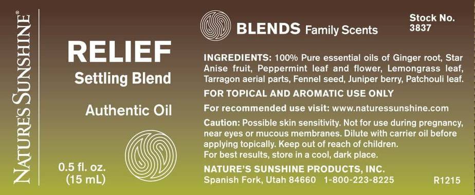 Relief Settling Blend - 100% Essential Oils