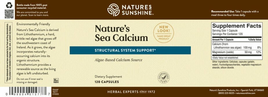 Nature's Sea Calcium (120 Capsules)