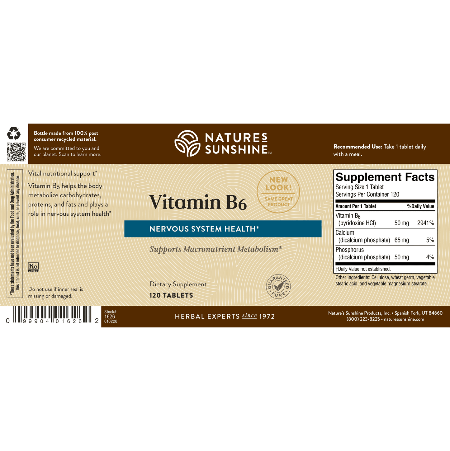 Vitamin B6 - 50 mg.