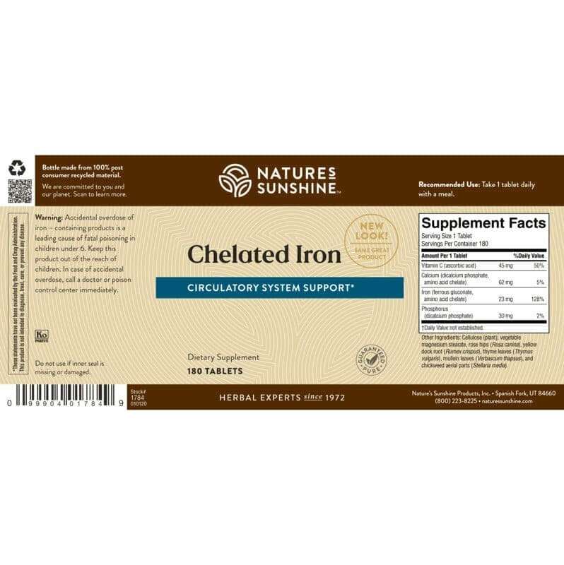 Iron, Chelated - 25mg.