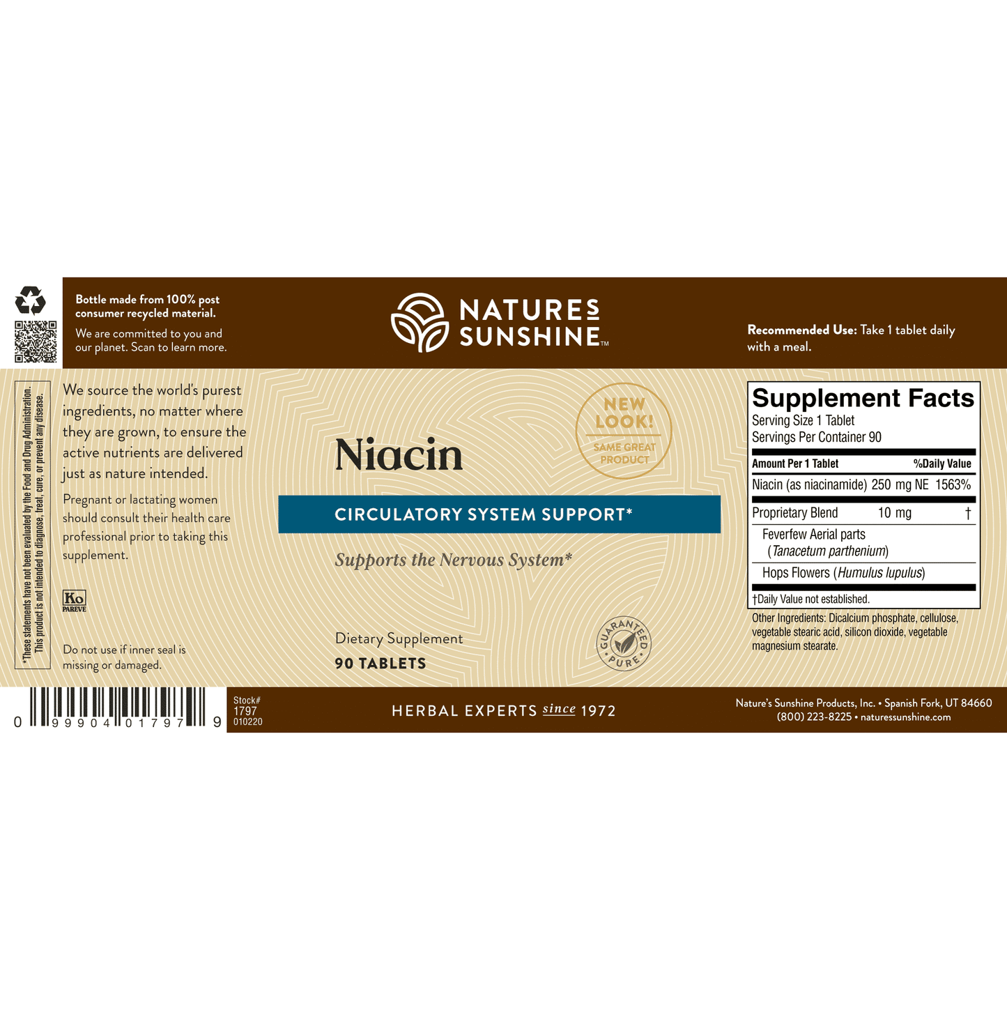 Niacin - 250 mg.