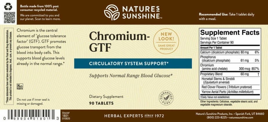 Chromium GTF - 300 mcg.