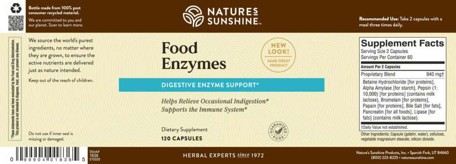 Food Enzymes Capsules