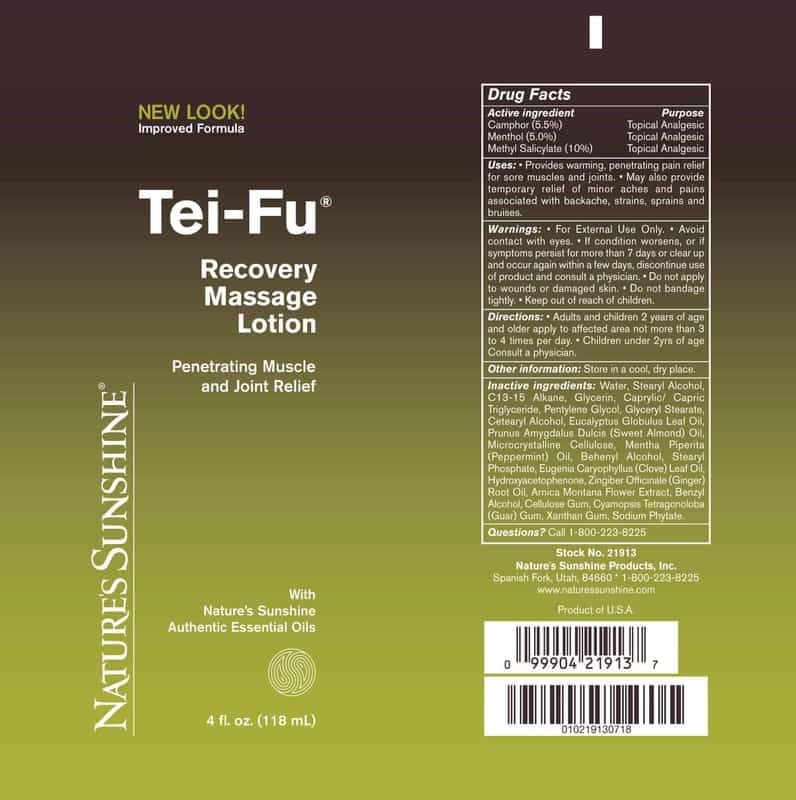 Tei Fu Recovery Massage Lotion