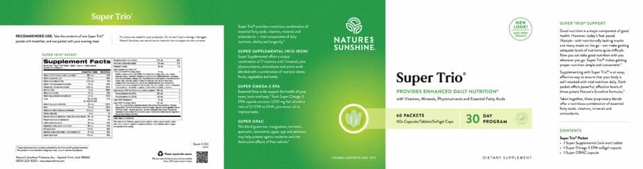 Nature's Sunshine Super Trio Nutrition Program by Natures Sunshine