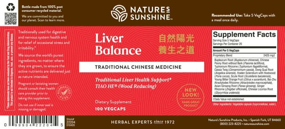 Liver Balance, Chinese - VegCaps