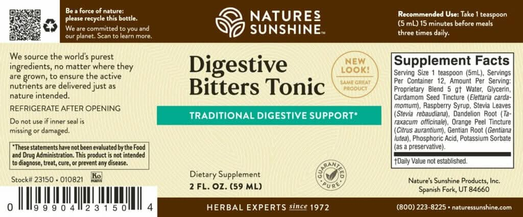 Digestive Bitters Tonic