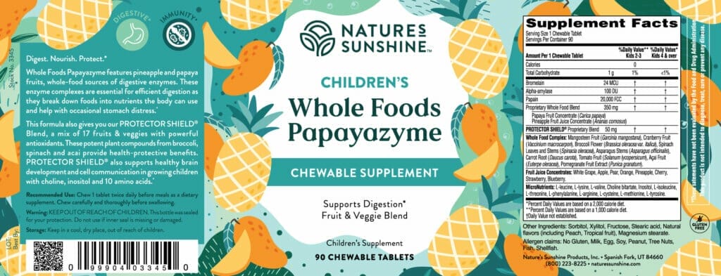 Sunshine Heroes Whole Foods-Papayazyme