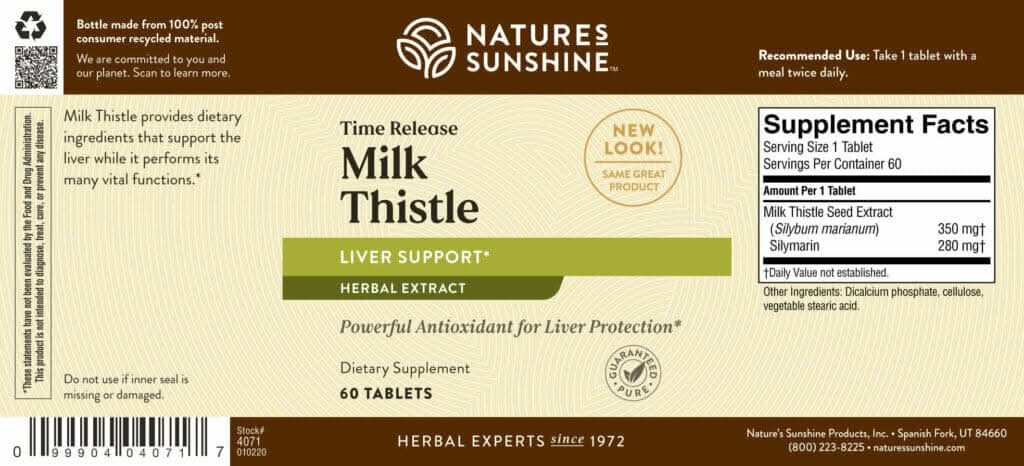 Milk Thistle Time Released (60 tablets)