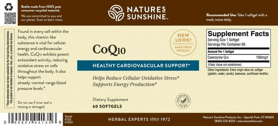 Co Q10 - 100 mg.