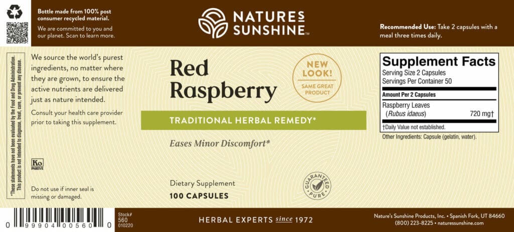 Red Raspberry (100 capsules)