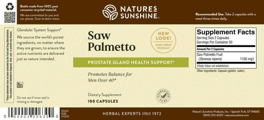 Saw Palmetto (100 capsules)