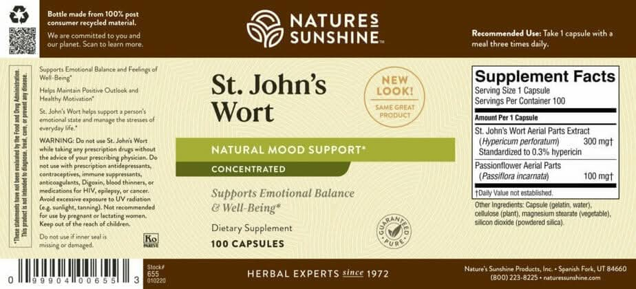 St. John's Wort Concentrate (100 capsules)