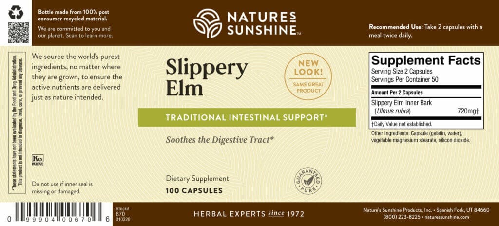 Slippery Elm (100 capsules)