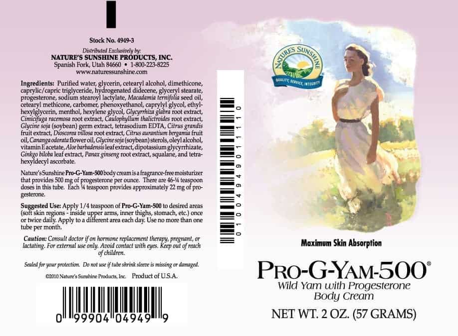 Pro-G-Yam Progesterone Cream - 500 mg.