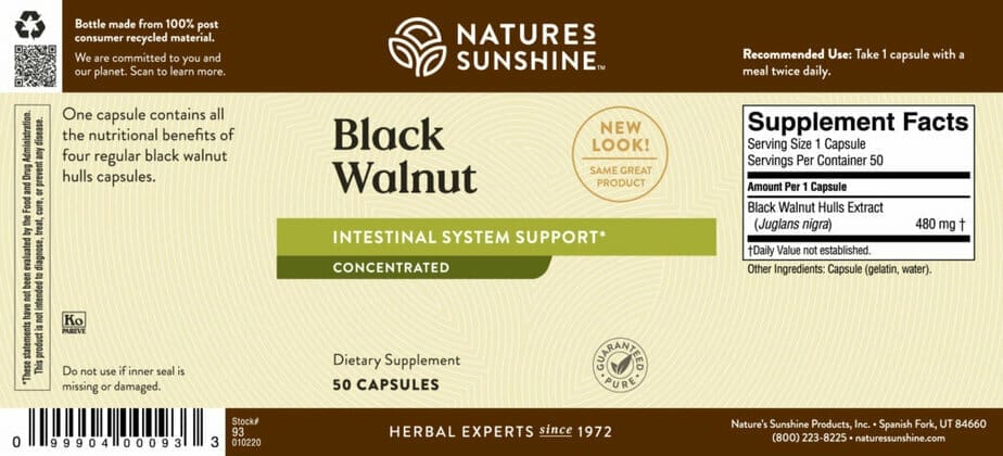 Black Walnut ATC Concentrated (50 capsules)