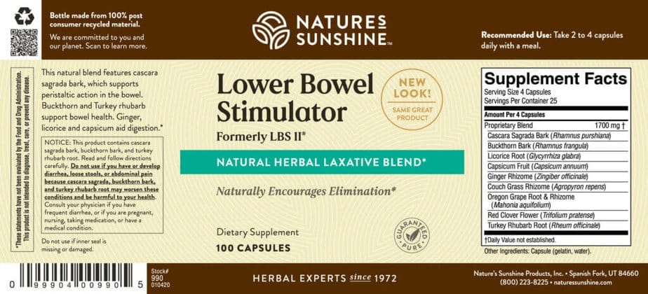 Lower Bowel Stimulator - Formerly LBS II (100 capsules)