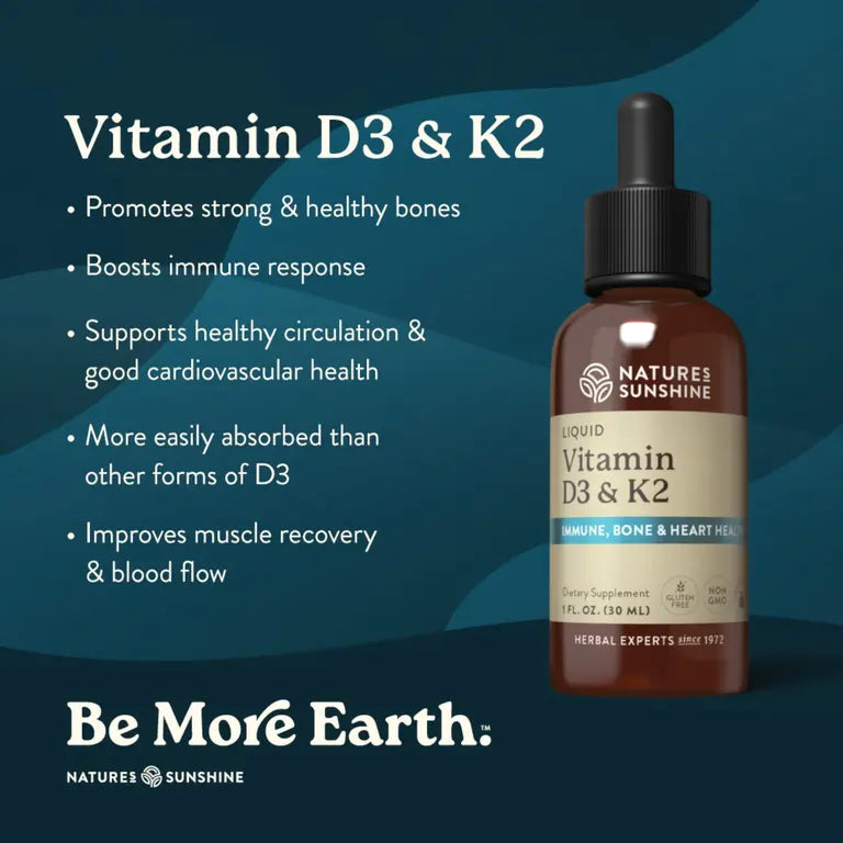 Liquid Vitamin D3 & K2 - The Herbs Place